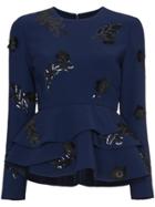 Huishan Zhang April Peplum Top - Blue