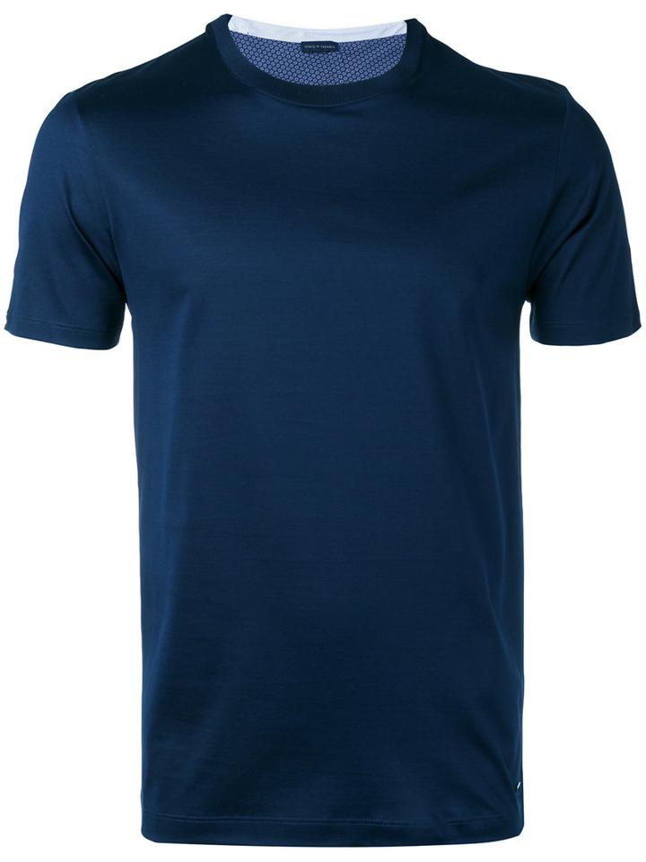 Paul & Shark - Round Neck T-shirt - Men - Cotton - Xl, Blue, Cotton