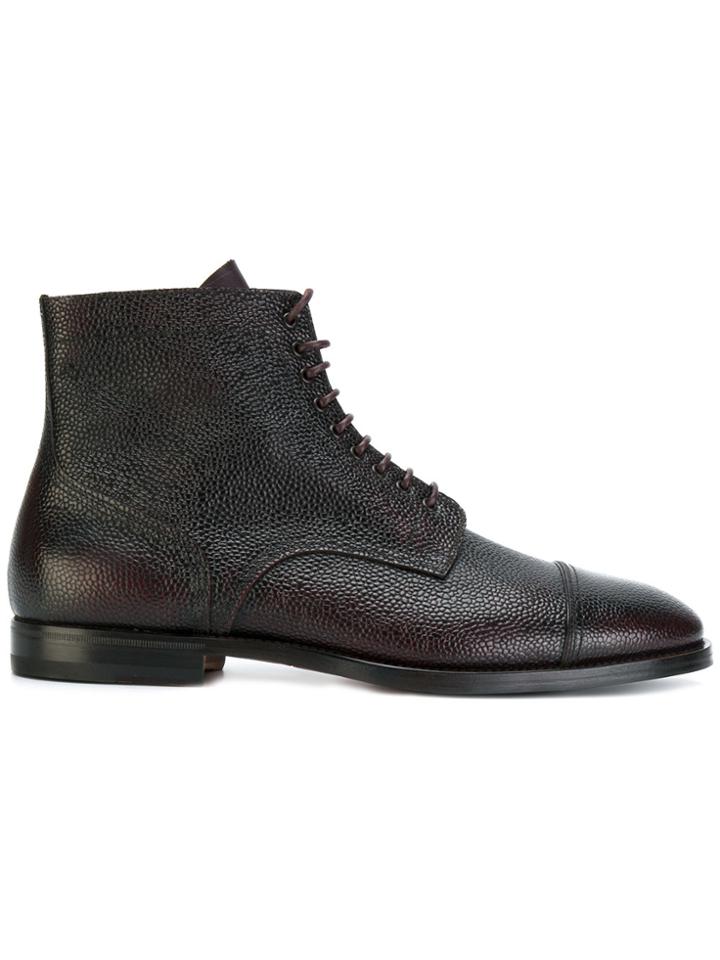 Santoni Lace-up Ankle Boots - Brown