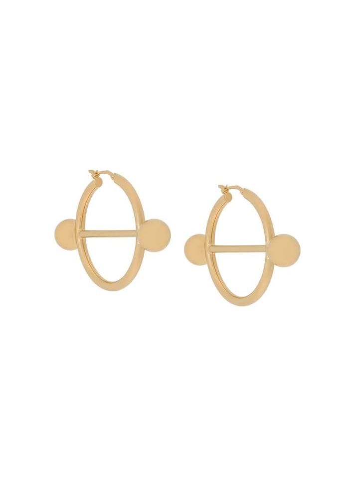 Jw Anderson Disc Hoop Earrings - Gold