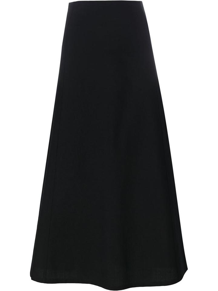 Lemaire Overlay A-line Skirt, Women's, Size: 34, Black, Virgin Wool