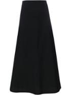 Lemaire Overlay A-line Skirt, Women's, Size: 34, Black, Virgin Wool
