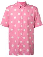 Levi's Vintage Clothing Polka Stripes Button-down Shirt, Men's, Size: Small, Pink/purple, Cotton