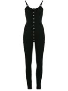 Murmur Button-down Fitted Jumpsuit - Black