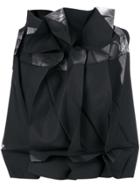 Issey Miyake Structured Fold Detail Blouse - Black