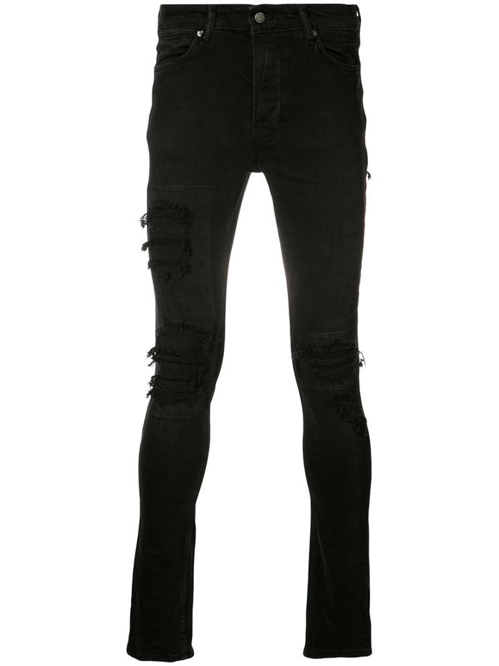 Ksubi - Distressed Skinny Jeans - Men - Cotton - 29, Black, Cotton