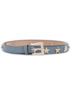 Red Valentino Star Stud Belt, Women's, Size: 75, Blue, Leather/metal (other)