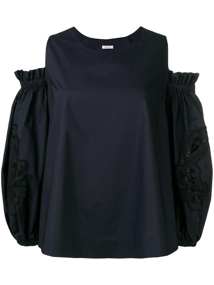 P.a.r.o.s.h. Cut-out Shoulder Blouse - Black