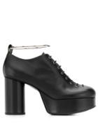 Jil Sander Lace-up Platform Shoes - Black