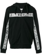 Dirk Bikkembergs Logo Zip Up Sweatshirt - Black