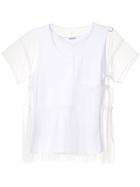 P.a.r.o.s.h. Tiered Mesh Overlay T-shirt - White