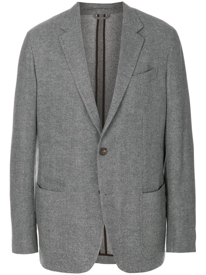 Ermenegildo Zegna Formal Single-breasted Blazer - Grey