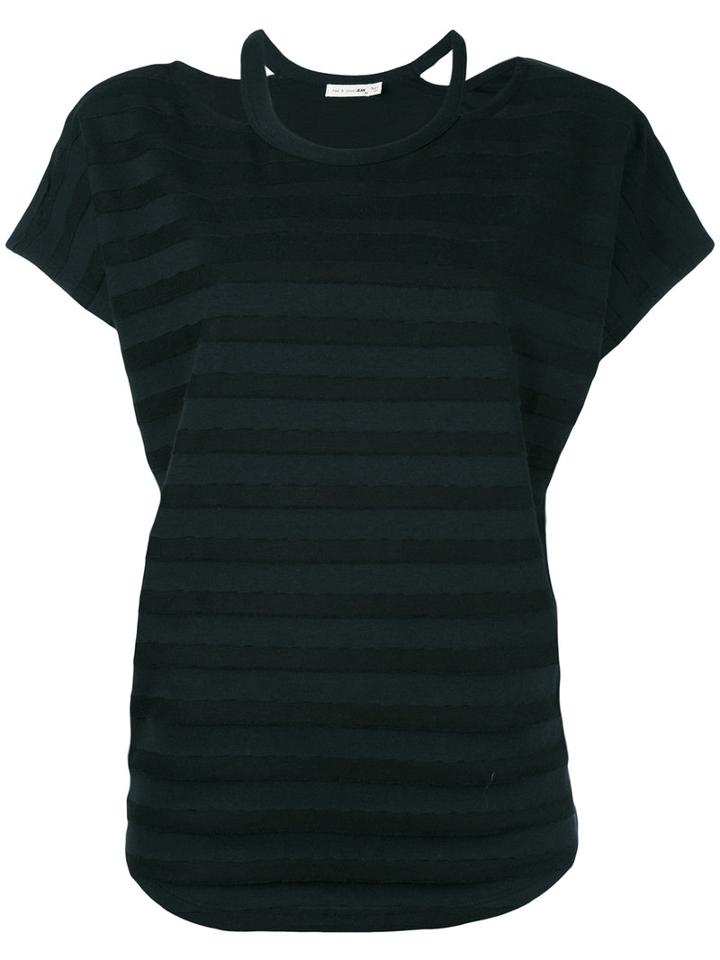 Rag & Bone /jean - Striped T-shirt - Women - Cotton/polyester/spandex/elastane - L, Black, Cotton/polyester/spandex/elastane