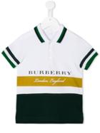 Burberry Kids Colour Block Polo Shirt, Boy's, Size: 6 Yrs, Yellow/orange