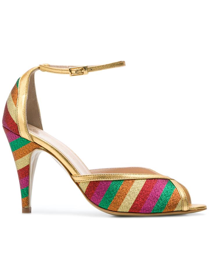 Lenora Rainbow Stripe Sandals - Multicolour