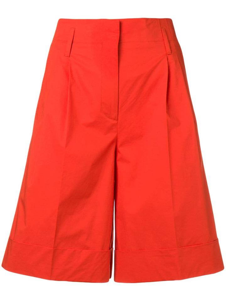 Alberto Biani Flared Shorts - Orange