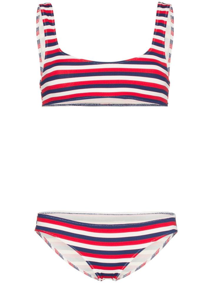 Solid And Striped Elle Striped Pull-on Bikini - Multicolour