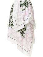 Christian Wijnants Asymmetric Floral Skirt - White