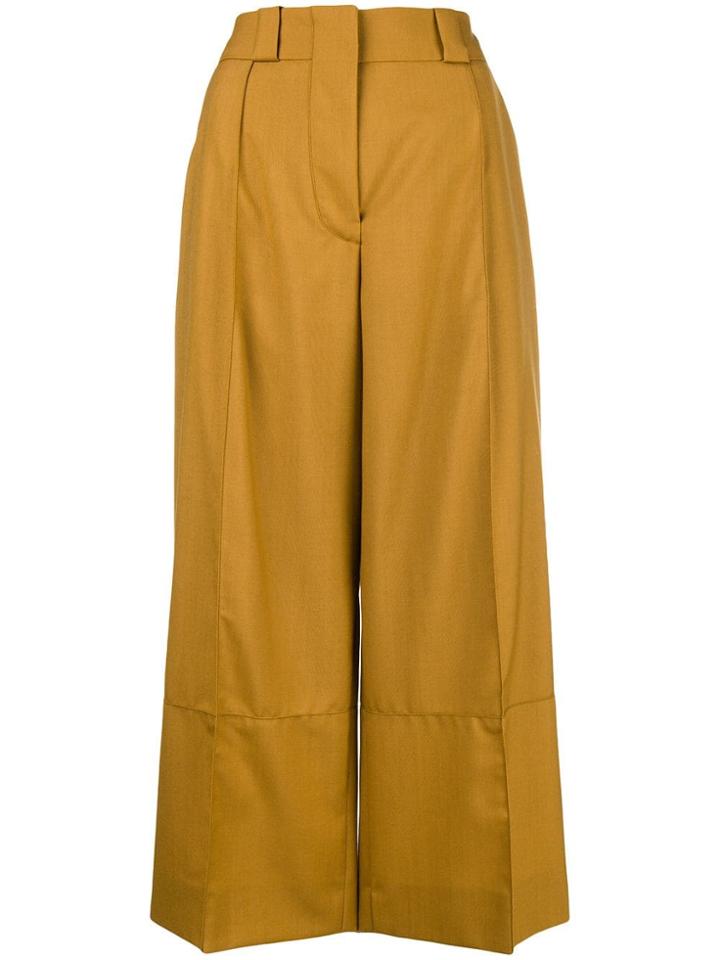 Marni Cropped Palazzo Pants - Yellow & Orange