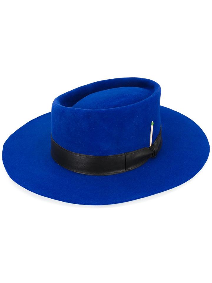 Nick Fouquet - 'the Vespar' Hat - Women - Beaver Fur - 57, Women's, Blue, Beaver Fur