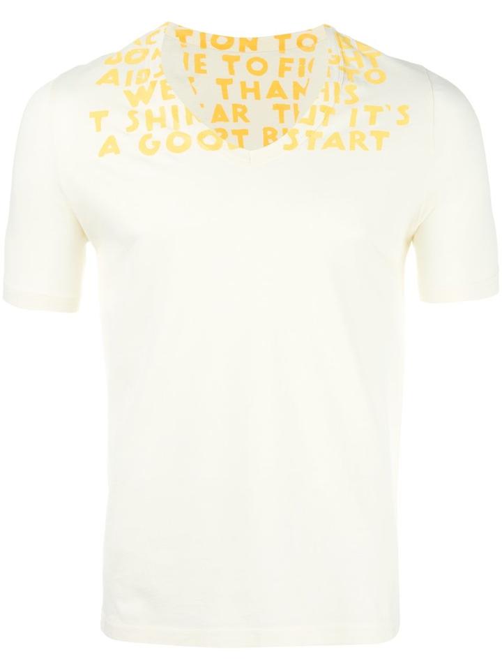 Maison Margiela Printed Short Sleeve T-shirt, Men's, Size: Xs, Nude/neutrals, Cotton
