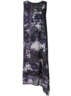 Y's Sleeveless Printed Shift Dress - Purple