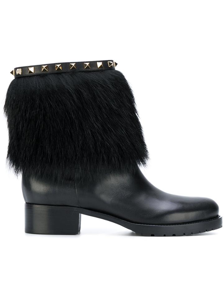 Valentino Valentino Garavani Rockstud Winter Boots - Black