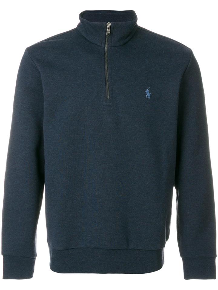 Polo Ralph Lauren Zipped Neck Sweatshirt - Blue