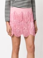 Marc Jacobs Fringed Mini Skirt - Pink & Purple