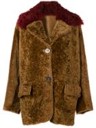 Sylvie Schimmel Oversized Collar Shearling Coat - Brown
