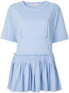 Marni Dropped Waist Peplum Blouse - Blue