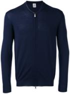Eleventy Zipped Sweater, Men's, Size: Medium, Blue, Silk/merino
