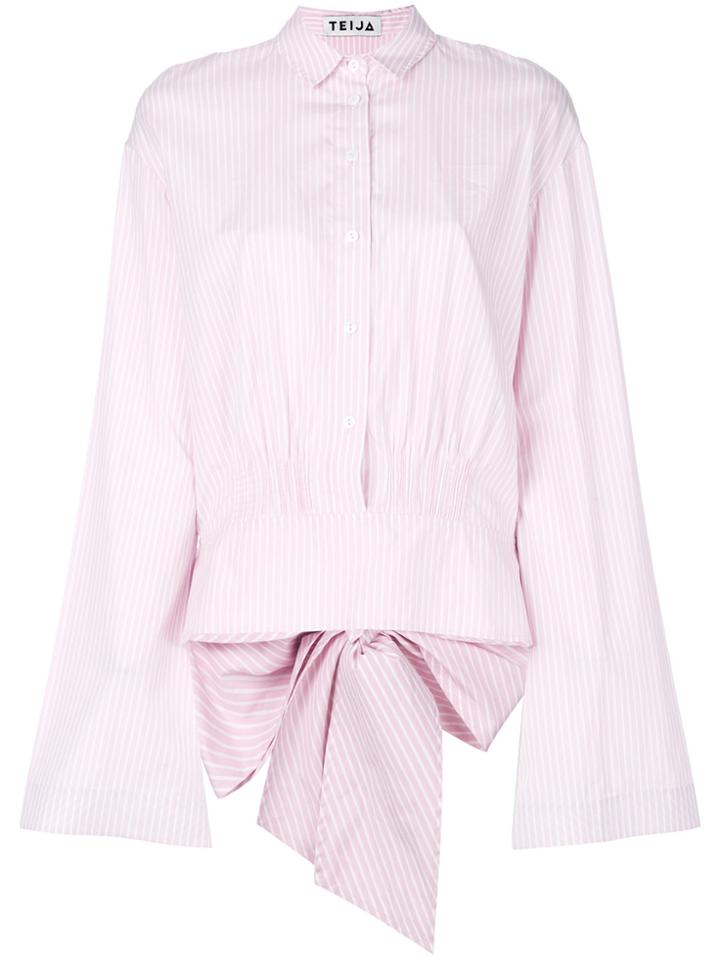 Teija Peplum Shirt - Pink & Purple