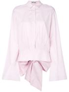 Teija Peplum Shirt - Pink & Purple