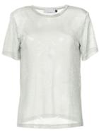 Kacey Devlin Sheer Top - Metallic