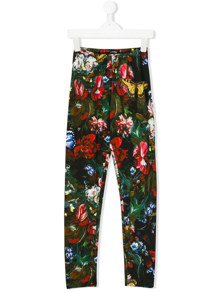 Monnalisa Jakioo Floral Print Leggings - Black