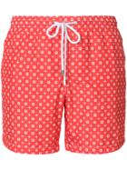 Barba Printed Swim Shorts - Red