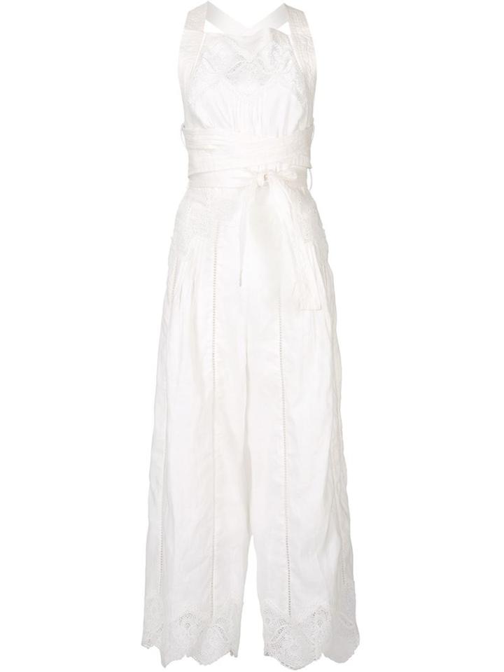 Zimmermann Empire Virtue Jumpsuit, Women's, Size: 1, White, Linen/flax