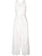 Zimmermann Empire Virtue Jumpsuit, Women's, Size: 1, White, Linen/flax