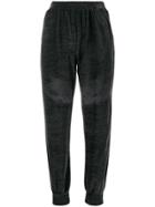 Styland Straight Leg Velour Track Trousers - Grey