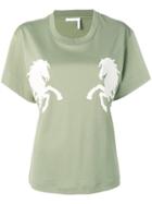 Chloé Horse Print T-shirt - Green