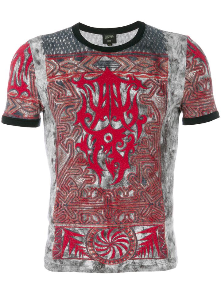 Jean Paul Gaultier Vintage Tribal Print T-shirt - Grey