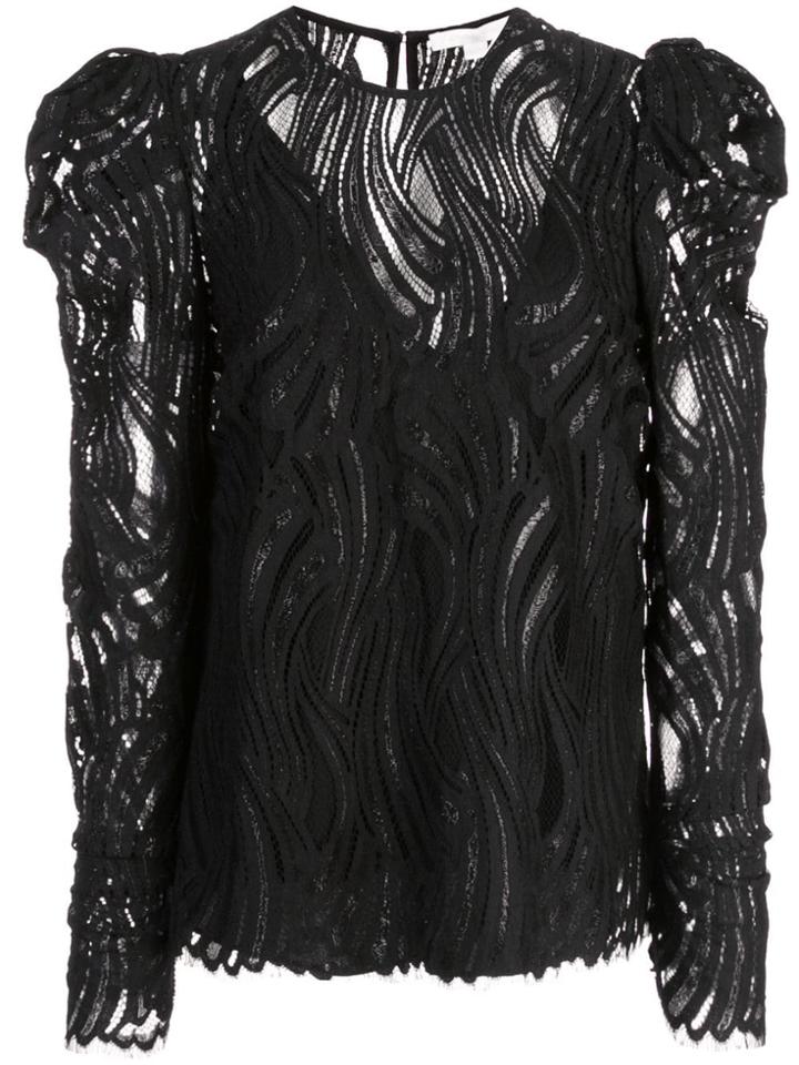 Jonathan Simkhai Lace Structured Shoulder Top - Black