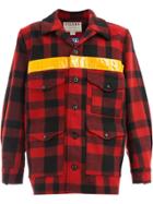 Junya Watanabe Man Checked Military Jacket - Red