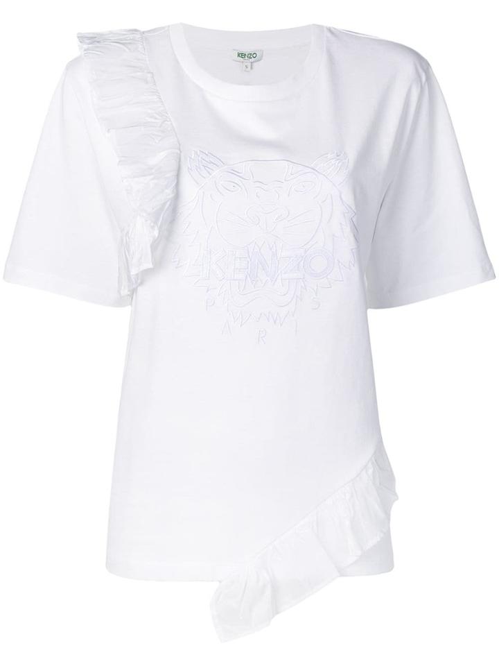 Kenzo Tiger Ruffled T-shirt - White