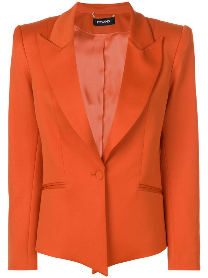 Styland Button Blazer - Yellow & Orange