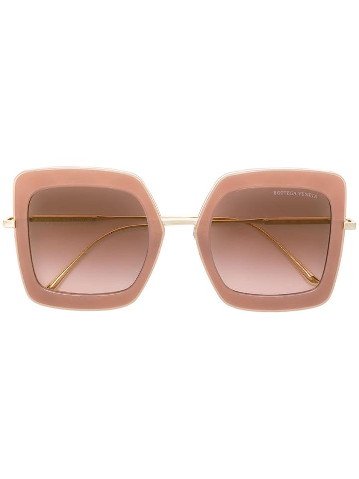 Bottega Veneta Eyewear Oversized Sunglasses - Neutrals