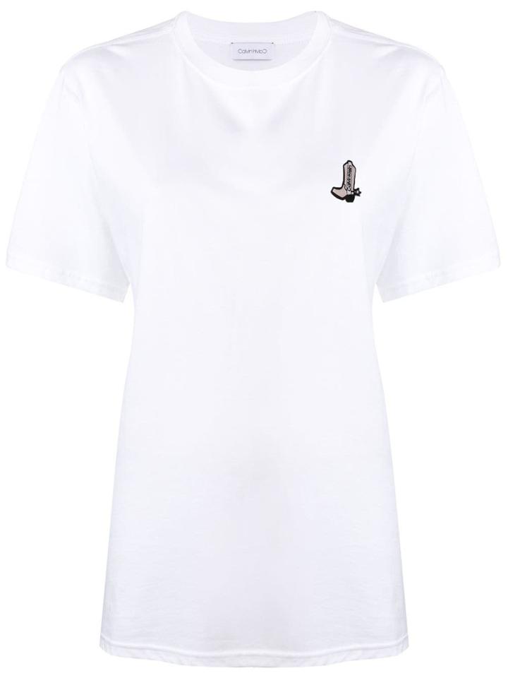 Calvin Klein Embroidered Boot T-shirt - White