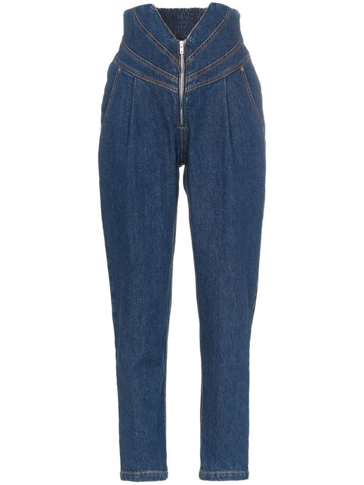 Attico V-waist Tapered Jeans - Blue