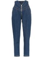 Attico V-waist Tapered Jeans - Blue